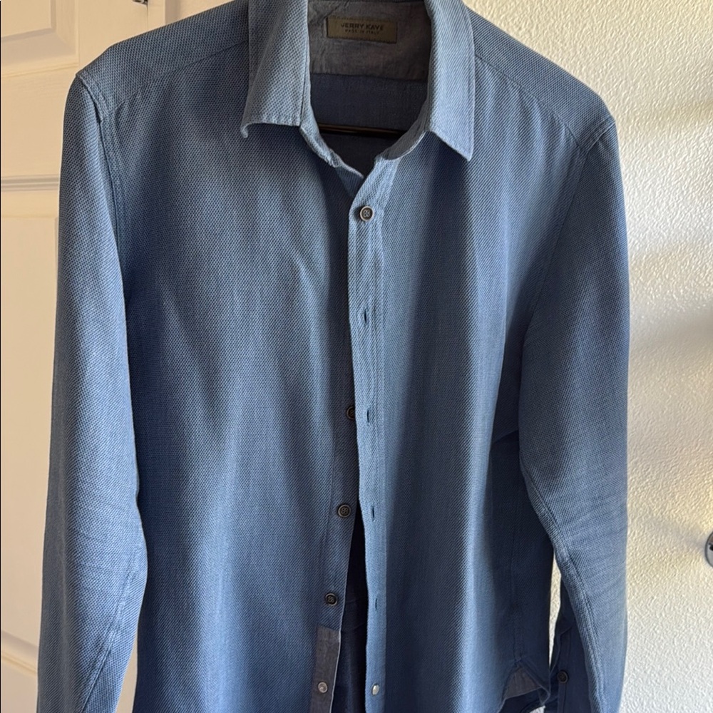 Jerry Kaye Light Blue Casual Button Down Shirt
